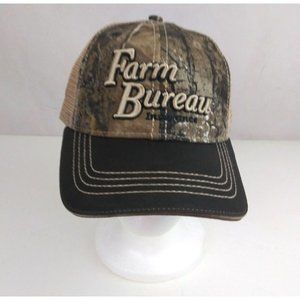Farm Bureau Insurance Camo Embroidered Adjustable Trucker Baseball Cap